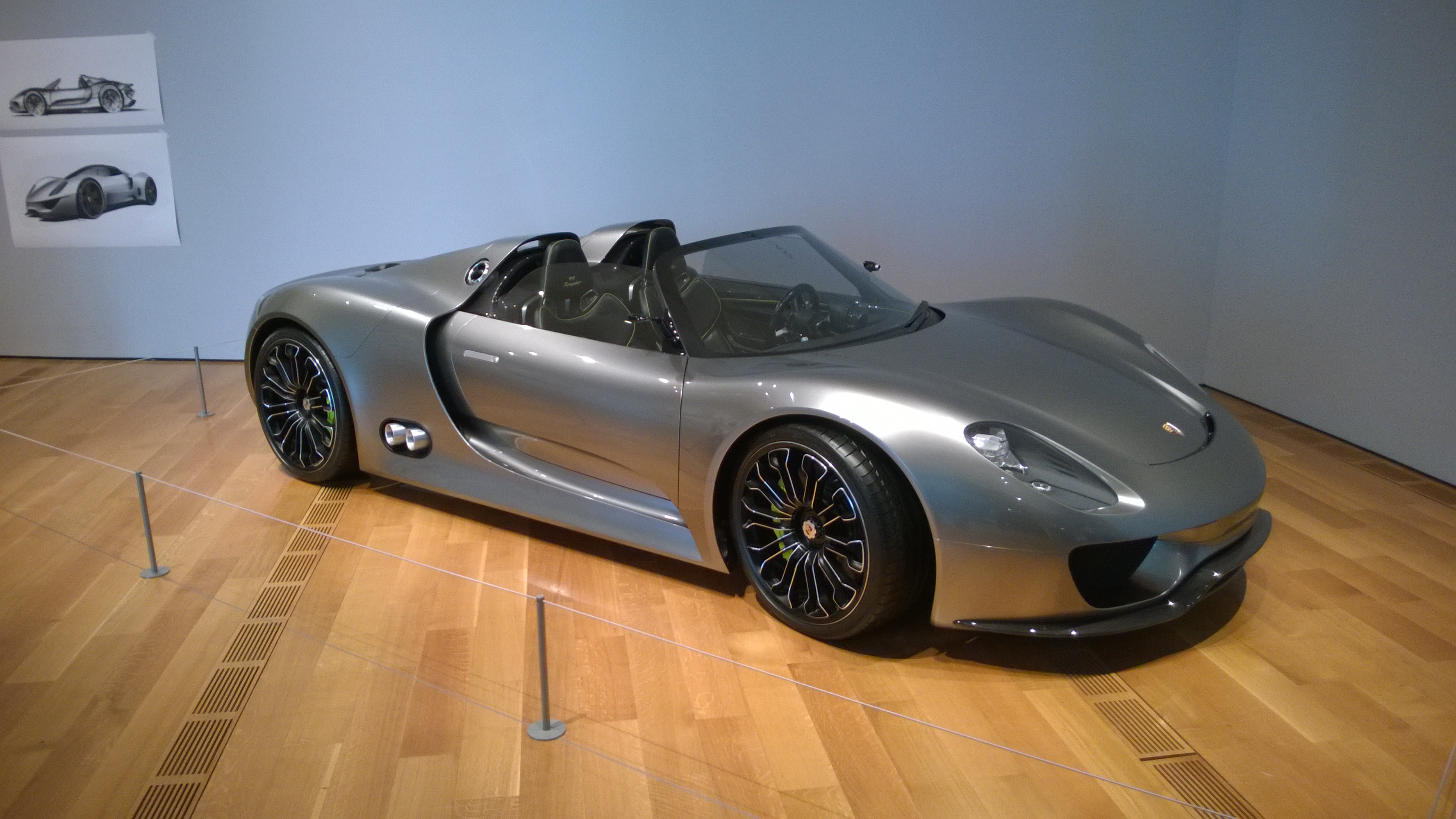 Porsche 918 prototype at the High Museum of Art's Dream Cars exhibit in Atlanta