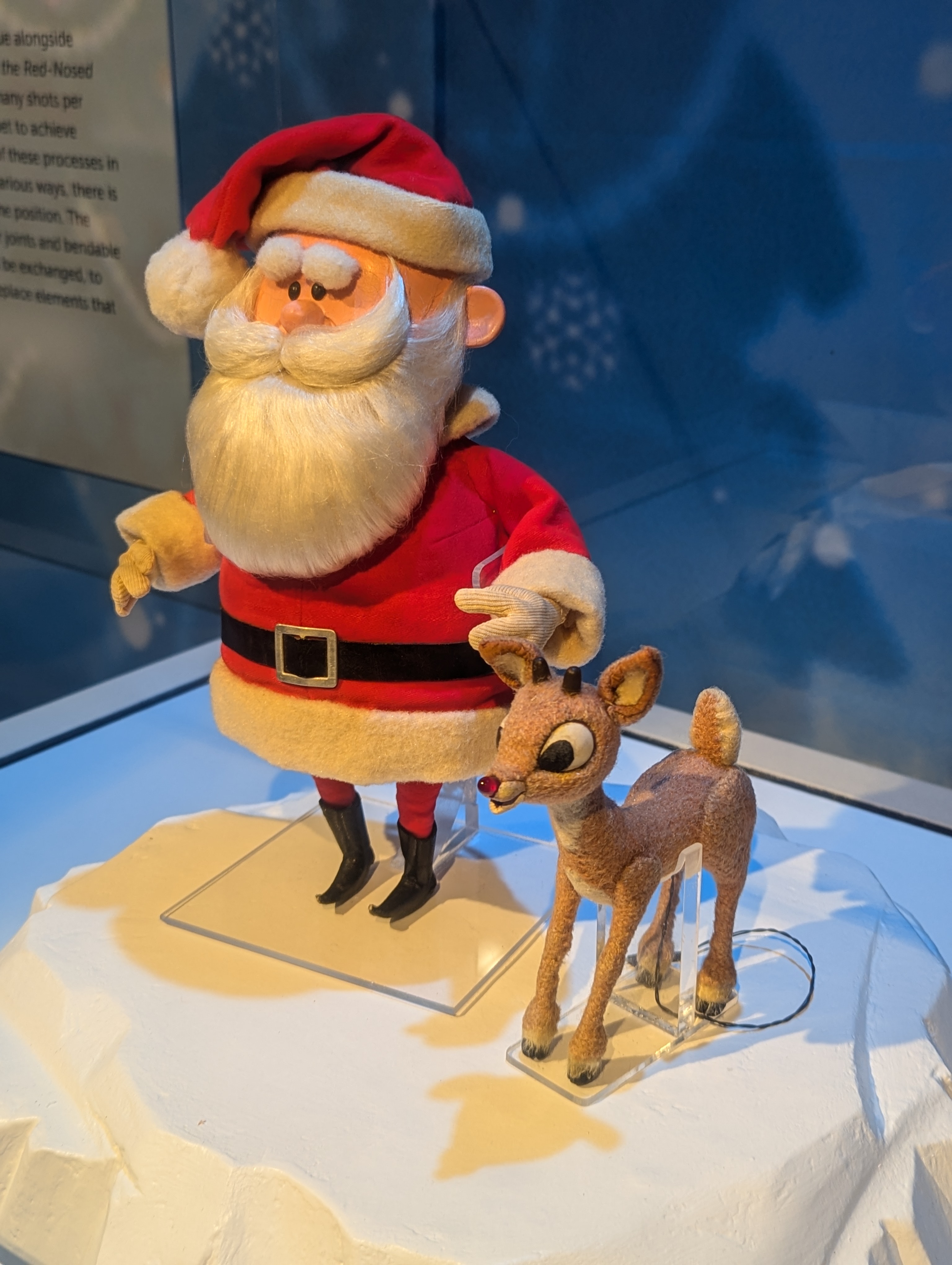 Puppets from the film "Rudolph the Red-Nosed Reindeer" on display in Atlanta, GA