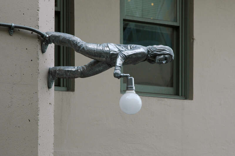 Sculpture light fixture, Dan Webb, Pike Street Hillclimb, Seattle, 2011