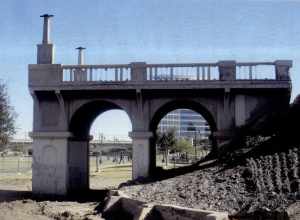 Ruins of the Tempe Concrete Highway Arch Bridge (Old Ash Avenue Wagon Bridge) in Tempe, Arizona