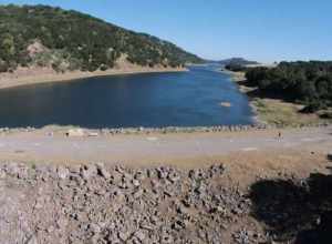 Aerial view of Coyote Dam