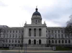 The Bergen County courthouse in Bergen County, New Jersey, USA. I took this photo myself on 1/9/2007.