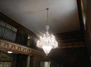 Looking south at chandelier of the arsenal.