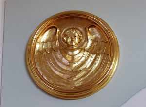 The angel of Saint Matthew in the Cathedral of Saint Jude the Apostle in St. Petersburg, Florida.