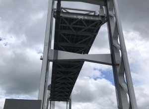 Chelsea Street Bridge in the raised position