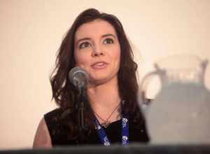 Cherami Leigh speaking at the 2014 VidCon at the Anaheim Convention Center in Anaheim, California.

Please attribute to Gage Skidmore if used elsewhere.