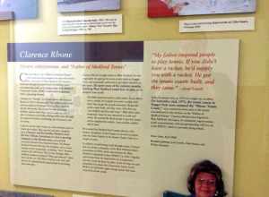 Photo of Clarence Rhone Mural text section in Medford Massachusetts public library.