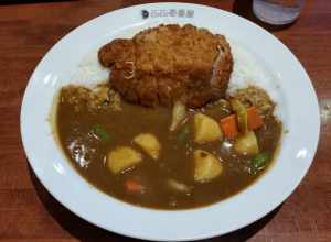 Large pork cutlet lvl 2 with vegetables curry served in Torrance, California