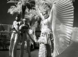 Stilt Circus performers captivate the crowd at the California State Fair.  Or perhaps we catch a glimpse at an alternate universe.  One other the other.