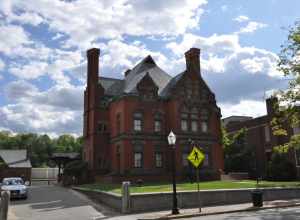 The historic Fay Club building in Fitchburg, Massachusetts.