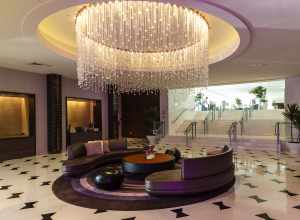 Fontainebleau Hotel, a side lobby of the Fontainebleau Hotel, Miami Beach, Florida, USA