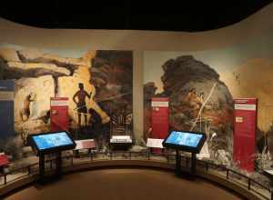 The A Wild Land exhibit at Frontier Texas! in Abilene, Texas (United States).