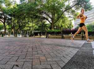 Jogger in Hemming Park