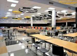 The new Irving High School cafeteria (Irving, TX).