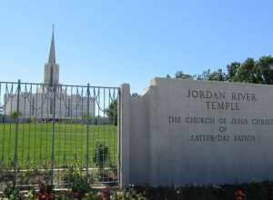 LDS temple in South Jordan, Utah.