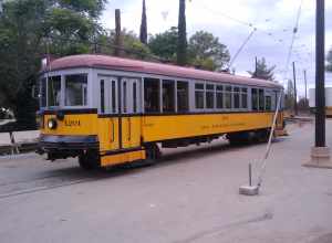 This is LA Railway #1201, the trolley that OERM was running on their demonstration loop today. That makes it an operating vehicle on the only light rail line in Riverside County.