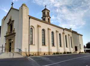 Mary Magdalene Chapel, Camarillo, California, looking SE, dedicated July 1, 1913. Albert C. Martin, Sr., architect.