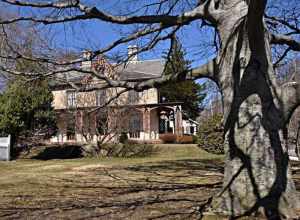 A photograph of the historic John B. Angier House in Medford, Massachusetts.