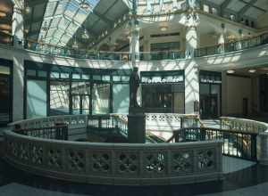 The interior of the Plankinton Arcade in Milwaukee, Wisconsin (United States).