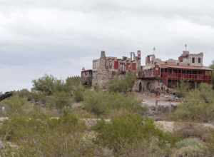 A view of the Mystery Castle in Phoenix, Arizona