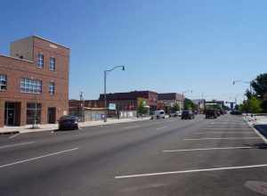 West Main Street in Norman, Oklahoma (United States).