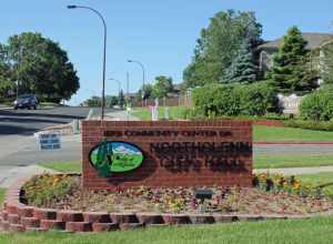 The sign for the City of Northglenn City Hall, located at 11701 Community Center Drive
Northglenn, Colorado 80233. The city hall building is not visible in the photo.