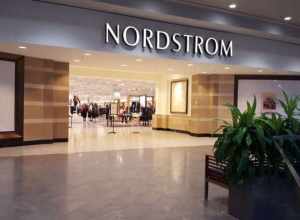 The mall entrance to Nordstrom.