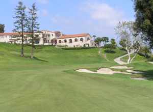 18th hole at the Riviera Country Club in Pacific Palisades, California.Riviera Country Club, Golf Course in Pacific Palisades, California