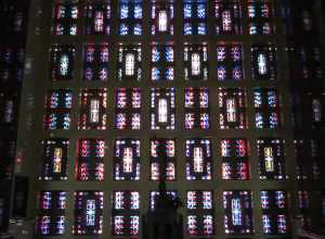 Window in the baptistry of the Saint Peter in Chains Cathedral in Cincinnati, Ohio in 2017