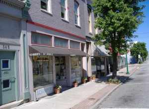 View of Schimpff's Confectionery from the south, in the Old Jeffersonville Historic District in Jeffersonville.