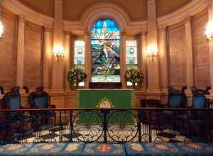 The altar in St. Michael's Episcopal Church in Charleston, South Carolina.