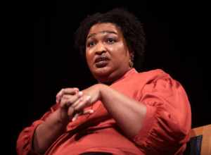 Former Minority Leader of the Georgia House of Representatives Stacey Abrams speaking with attendees at a conversation at the Mesa Arts Center in Mesa, Arizona.

Please attribute to Gage Skidmore if used elsewhere.