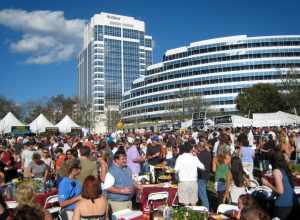 Town Point Wine Festival, in Norfolk, Virginia, United states.