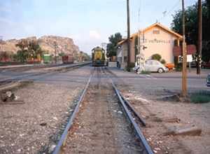The former Victorville station in August 1977