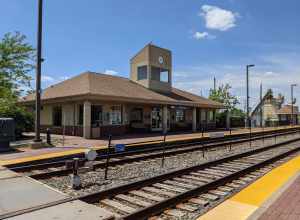 Wheeling Metra Station taken from the tracks on 2021-06-05.