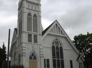 The Whitespires Church in Albany, Oregon, United States, is listed on the US National Register of Historic Places under its historic name of United Presbyterian Church and Rectory. It is also identified as a contributing resource in the NRHP-listed