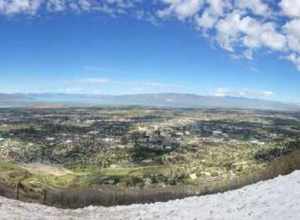 Panorama of the Provo valley from the Y on the mountain