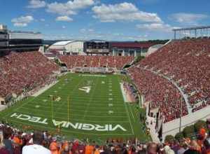 Lane Stadium panoramic, taken at Virginia Tech's 2016 game against Liberty University