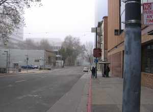 The southbound 7th &amp; Capitol station (part of 7th &amp; Capitol and 8th &amp; Capitol in Sacramento, California, USA.