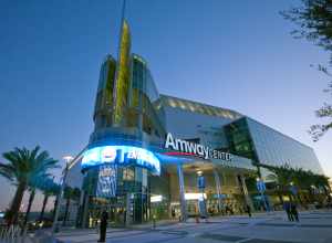 The new Amway Center, an indoor arena in Orlando, Florida