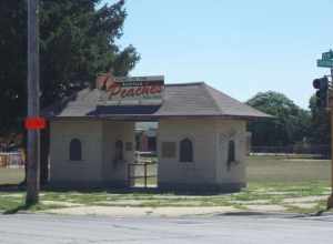 Old Beyer Stadium ticket booth, Rockford, Illinois, 2006. Karl Sturm (self).