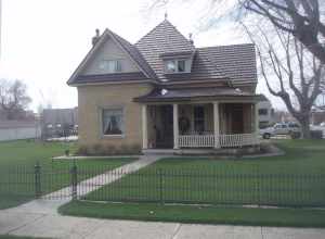 A house in the Bountiful Historic District, in Bountiful, Utah, United States.