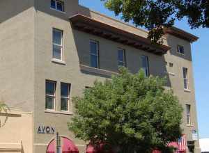 The I.O.O.F. building in Woodland, California.  This building is listed on the National Register of Historic Places.  The exterior has been updated but close inspection reveals the historic structure underneath.