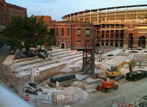 Amphitheater next to Alumni Memorial Building.