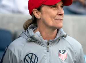 Jill Ellis, USWNT coach at a Victory Tour game held at Allianz Field in St Paul, Minnesota