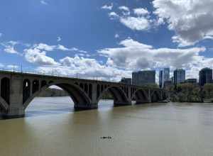 The Key Bridge and Rosslyn skyline viewed from Washington, D.C.