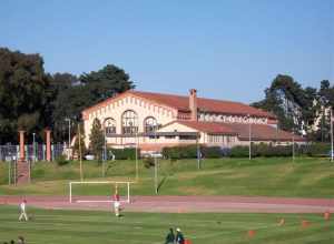 Kezar Pavilion as seen from Kezar Stadium.