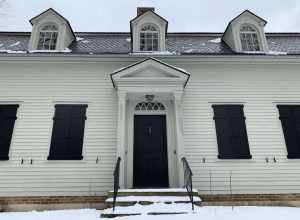 Front view of the birthplace of Charles Ives in Danbury, Connecticut.