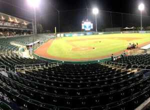 Panorama of field at Montgomery Biscuit Stadium.