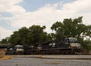 Three NS engines at rest on a recent Sunday afternoon in Harrisonburg, VA.
NS 7608 -- ES-40DC
NS 8791 -- D9-40C

NS7693 -- ES-40DC